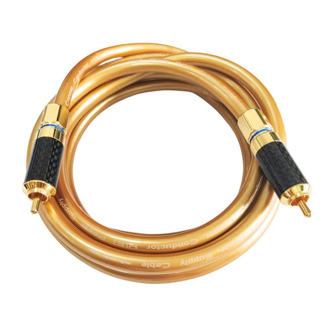 High-Quality Gold-Plated Plug Braided Shielding Subwoofer Audio RCA to RCA Cable