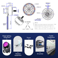 Motor Bilah Drone RB 28BLDC Motor Brushless Drone Ukuran Kecil Kecepatan Tinggi 32000RPM 24V Daya Tinggi 1100W