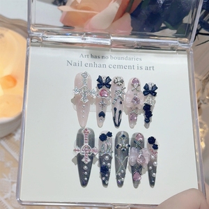 Faux ongles amovibles en acrylique de haute qualité, faits à <span class=keywords><strong>la</strong></span> main, style Anime Kawaii Gyaru Shibuya, vente en gros - Product Image 1