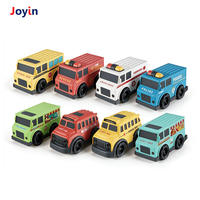 Weizenstroh-Material Gleitender Cartoon-Schulbus Feuerwehrauto Polizeiauto Krankenwagen Dessert-Kuchen Pizza Fast-Food-Bus
