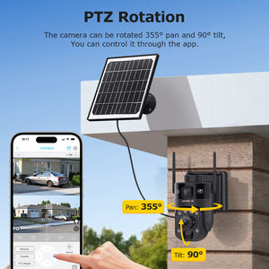 Caméra de sécurité solaire PTZ LS VISION 2K 6MP avec zoom 20x, 4G/WiFi, étanche IP66, détection de mouvement IA H.265 et audio bidirectionnel - Product Image 5