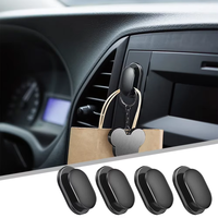 Mini crochets de voiture, support de rangement intérieur pour câble USB, écouteurs, clés, crochet mural auto-adhésif pour tableau de bord, accessoires auto