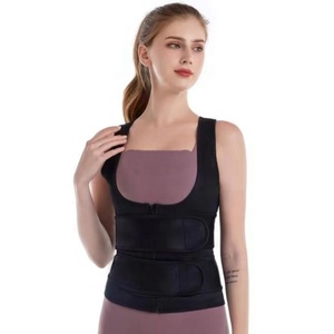 Gilet thermique gainant en Spandex <span class=keywords><strong>pour</strong></span> femme Riello avec double soutien lombaire, protection dorsale et soutien abdominal <span class=keywords><strong>pour</strong></span> la course et le cyclisme - Product Image 2