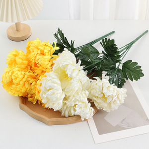 ดอกดาวเรืองประดิษฐ์สำหรับวันบูชายัญดอกไม้ผ้าไหม7ดอกดาวเรือง - Product Image 1