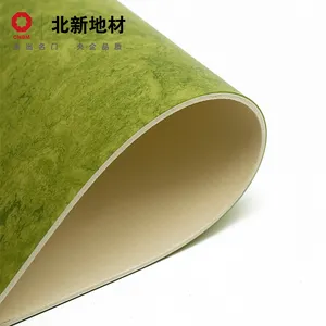 BEIXIN 3.0mm yeşil plastik ticari döşeme linum tasarım