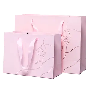 2022 Hot Sale Oil Proof Recycled Paper Bags With Handles Buy Victorias Secret Pink