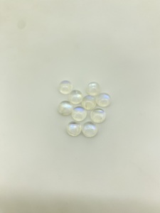 Piedra preciosa decorativa facetada cabujón arcoíris blanco Natural de 8mm al por mayor para la fabricación de joyas - Product Image 3