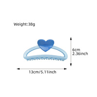 Grande pince à cheveux pour femmes 13cm rose personnalisé Design amour en forme de coeur pince à cheveux pour femmes Saint Valentin gros cheveux jumbo en plastique 13cm en plastique