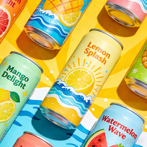 Fabrication de canettes en métal en vrac Remplissage de boissons gazéifiées pour boissons gazéifiées au thé 350ml 8.4 oz 12oz 16oz 1 litre Canette en aluminium avec bouchon - Product Image 1