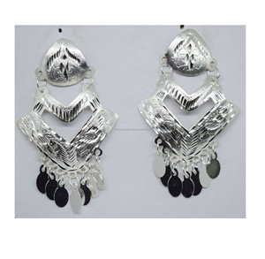 Jewelry Custom Colored Earrings Silver Plated Brass Earring statement earrings <b>RAINBOW</b> MOONSTONE PLATED - Product Image 3