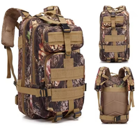 Sac à dos tactique de pêche 3P grande capacité, faible MOQ, camping, 25L 30L, étanche, avec ceinture à coussin d'air, fermeture éclair, en nylon