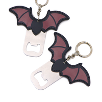 Ouvre-bouteille en forme de chauve-souris en cuir PU, ouvre-bière créatif, tire-bouchon de bar, tire-bouchon pratique et mignon, accessoires de camping