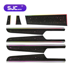 SJC Éclairage d'ambiance de voiture amélioré 64 couleurs LHD/RHD pour <span class=keywords><strong>Porsche</strong></span> <span class=keywords><strong>Macan</strong></span> 2014-2025, symphonie dynamique intérieure, accessoires décoratifs LED - Product Image 1