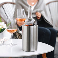 Seau à champagne isotherme double paroi 1,5 L en acier inoxydable 304, refroidisseur à glace, refroidisseur à vin, porte-bouteille pour bar, hôtel, restaurant