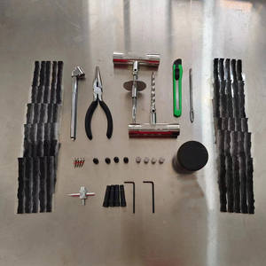 طقم إصلاح إطارات ثقيل الوزن مكون من 56 قطعة، أدوات يدوية لإصلاح ثقوب الإطارات بدون أنابيب - Product Image 6