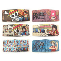 Dompet Kulit Anime Lipat Desainer Dompet Portabel Gambar Kartun Boneka Luffy Ace Zoro Dompet Koin Tas Penyimpanan Dompet untuk Pria