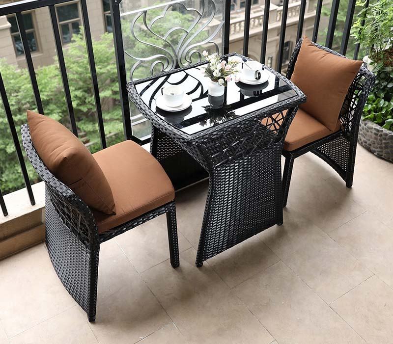 Modern Outdoor Furniture Space-Saving PE Rattan Chairs