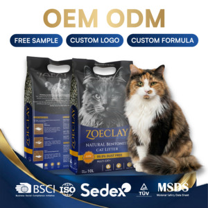 Free Samples Custom Logo Scent Strong Clumping Fast Absorbent Premium Bentonite Cat Litter Arena Para Gatos