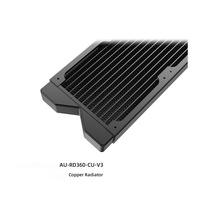 Radiateur de refroidissement à eau en cuivre Azieru AU-RD360-CU-V3 360, échangeur de chaleur à ailettes, plaque froide pour refroidissement liquide d'ordinateur