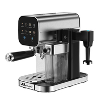 Cafetera Anbolife para Café Frío y Espresso con Vaporizador de Leche, Tanque de 1.2L para Latte y Cappuccino