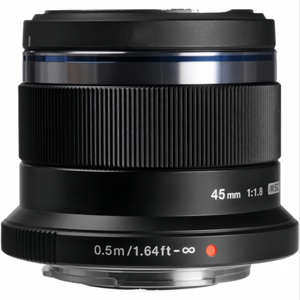 Objectif OM SYSTEM M.Zuiko Digital 45mm F1.8 Noir pour appareil photo Micro Four Thirds non plein format, design compact, magnifique bokeh, lumineux - Product Image 4