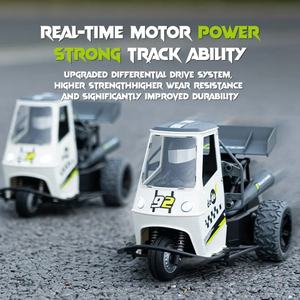 Tricycle RC moto <span class=keywords><strong>DoDo</strong></span> modèle avec son d'échappement simulé différentiel arrière pneus antidérapants 2.4G télécommande proportionnelle - Product Image 5