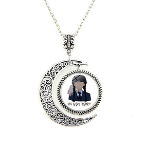 Collier rétro pour femme, style vintage, avec pendentif en forme de lune, creux, bijou du temps, <span class=keywords><strong>série</strong></span> américaine, <span class=keywords><strong>Wednesday</strong></span> Adams, charmes chics pour pull - Product Image 6