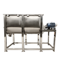 Mélangeur à ruban horizontal en acier inoxydable industriel pour céréales et poudres cosmétiques, capacité 1000kg-5000kg, mélangeur économe en énergie