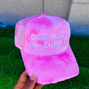 Sublimación Suede Trucker Hat Gorra de béisbol Gorra Velour Design 5 Panel Custom Vone Dutch Velvet Trucker Hat Cap - Product Image 1