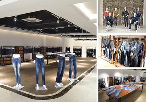 Jingrun <span class=keywords><strong>Super</strong></span> cimosa elasticizzata in tessuto misto Denim Jingrun tessuti <span class=keywords><strong>Jeans</strong></span> elasticizzati 10 once blu scuro Stonewashed elasticizzati - Product Image 6
