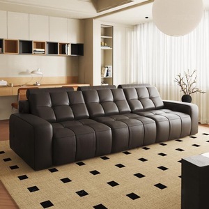 Italian Modern Luxury Pull Out Function Leather Chair Recliner With Cup Holder Body YH231 Swing Rocking Function Metal - Product Image 2