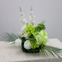 New Trend 2026 Fresh Green Artificial Floral Runner Table Centerpiece Arrangement for Wedding Event Decor