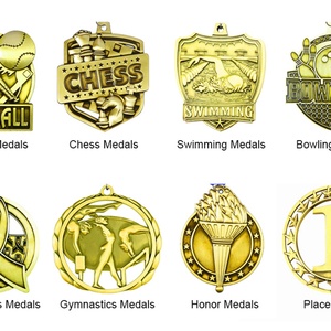 Medallas al por mayor baratas, cintas de ajedrez, medallas de oro de la Liga de Campeones, placas de premio en blanco, medallas deportivas de metal con diseño personalizado - Product Image 4