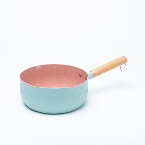 Nouvelle casserole antiadhésive petite marmite à induction avec manche en bois massif - Product Image 4