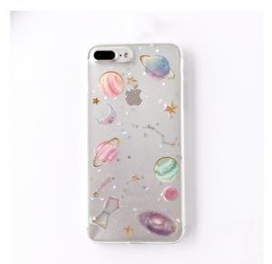 Pianeta luna stelle Glitter custodia per iPhone 15 14 13 12 11 Pro <span class=keywords><strong>Max</strong></span> 7 8 6S Plus custodia morbida TPU trasparente per iPhone XS XR <span class=keywords><strong>MAX</strong></span> - Product Image 1