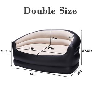Modern Inflatable Flocking <b>Sofa</b> Chair Foldable for Bedroom Living Room Outdoor <b>Camping</b> & Travel - Product Image 2