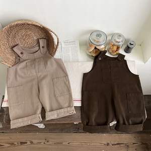 Vente en gros d'hiver pour enfants garçons, salopette décontractée unie en spandex/polyester, toile respirante, <span class=keywords><strong>pantalon</strong></span> <span class=keywords><strong>cargo</strong></span> long - Product Image 4