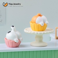 Accessoires de bijoux DIY créatifs et mignons en forme de petit animal (fesses de Corgi), technique d'huile coulante, emballage en sachet surprise pour voiture