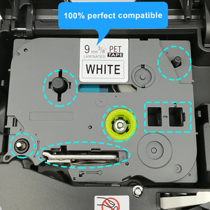 Orison-Cinta adhesiva laminada de 9mm, color negro sobre blanco, estándar, compatible con TZe221, compatible con impresora Brother <span class=keywords><strong>P</strong></span> <span class=keywords><strong>Touch</strong></span>, 9mm, para impresora - Product Image 3