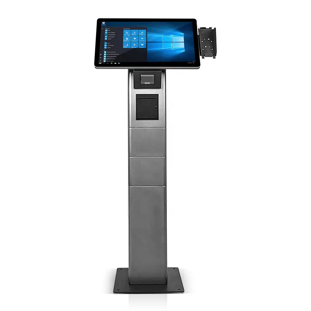 21,5"Ständer-Selbstbedienungs-Kiosk Win10 für Bestellung, berührungs-Kiosk auf dem Boden stehender Touchscreen SDK TFT-LCD oder LED