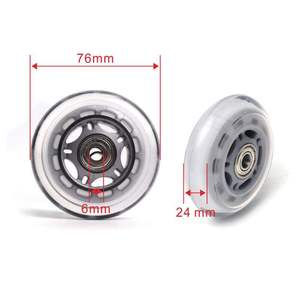 FLIHONST 76A 74A 82A 85A 90A 76*22/24mm Roues <span class=keywords><strong>de</strong></span> <span class=keywords><strong>patin</strong></span> <span class=keywords><strong>de</strong></span> <span class=keywords><strong>hockey</strong></span> en ligne durables et résistantes aux chocs ABEC-11 HR60 % SHR80 % Rebond - Product Image 1