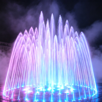 Fontaine musicale laser personnalisée de luxe, petite, programmable, synchronisation musicale, lumière LED RGB, attraction touristique, lac, piscine