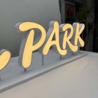 Lettres en relief 3D en acier inoxydable, enseigne lumineuse à LED, lettres géantes autoportantes, enseignes extérieures pour entreprises
