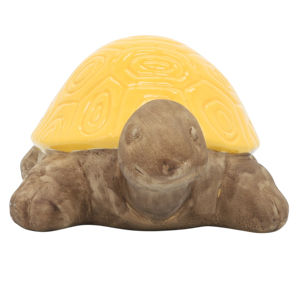 Ceramic Tortoise Sculptural Object <b>Yellow</b> Shell Brown Body Home Decor For Bathroom Office Living Room Shelf <b>Coffee</b> <b>Table</b> - Product Image 4