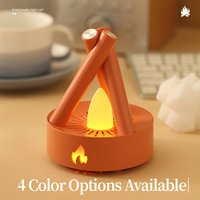 Veilleuse créative effet feu de camp avec fonction bruit blanc, style boule de feu réaliste, cadeau amusant pour adolescents, décoration esthétique pour chambre et bureau