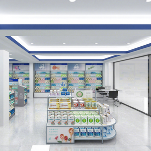 02-DYJYS006 Appareils de pharmacie de détail Conception de magasin de pharmacie en fer et en bois sûr pour l'affichage de magasin de médecine - Product Image 1