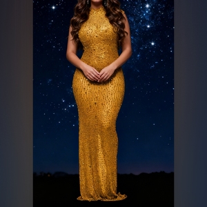 ชุดเดรสแฟชั่นผู้หญิงแบบรัดรูปแขนกุดประดับคริสตัลสุดเซ็กซี่ - Product Image 2