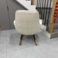 Fauteuil à bascule moderne rembourré à dossier haut en tissu, chaise longue en bois pour salon, chambre d'enfant et allaitement