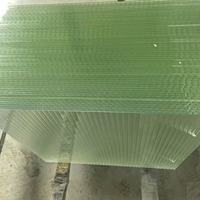 Hoja de patrón estriado de vidrieras Ultra, vidrio templado grabado decorativo para cocina, baño, uso Industrial hueco