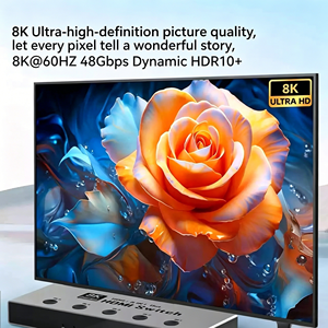 Commutateur HDMI 2.1 7-en-1 OEM 8K60Hz 4K240Hz avec VRR HDR10+ et télécommande IR, reconnaissance intelligente du signal pour <span class=keywords><strong>PS5</strong></span> Xbox Moniteur - Product Image 4